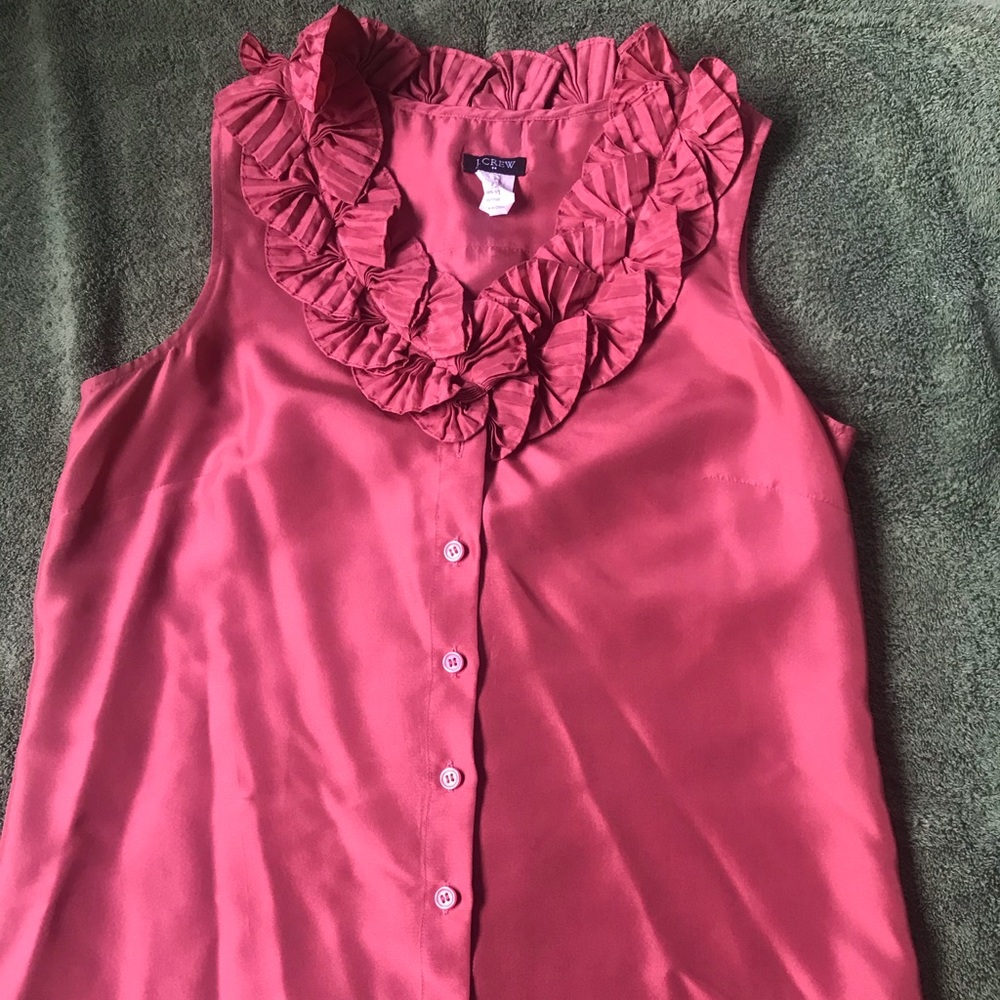 J. Crew Sleeveless silk blouse